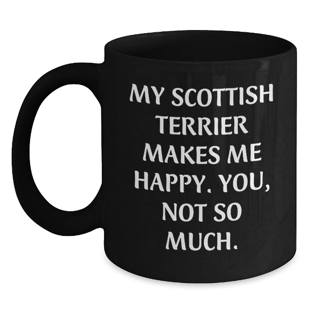 Scottish Terrier Dog Lovers Funny Mug Gifts from Friends to Family, Happy Birthday Unique Scottish Terrier Dog Black Coffee Mug - Main