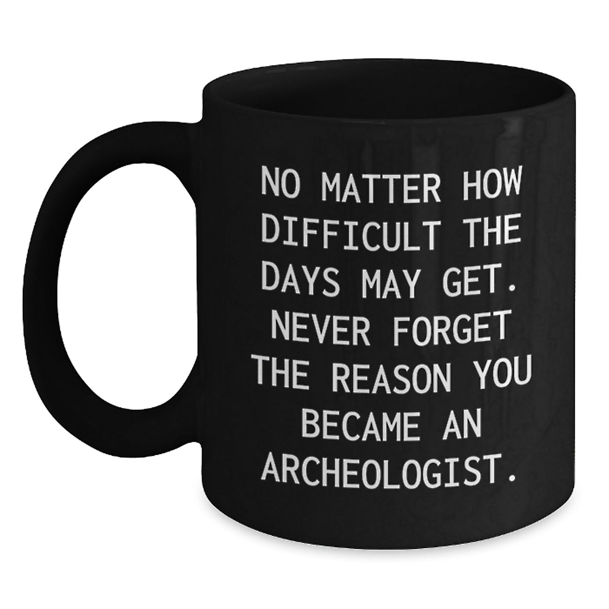 Gifts from Friends for Archeologists - Black Coffee Mug with Inspirational Quote, Birthday Unique Gifts for Her Him, 11oz 15oz - Main