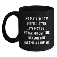 Load image into Gallery viewer, Funny Farmer Gifts, Black Coffee Mugs for Christmas Unique Presents, Inspirational Farmer Quotes - Main
