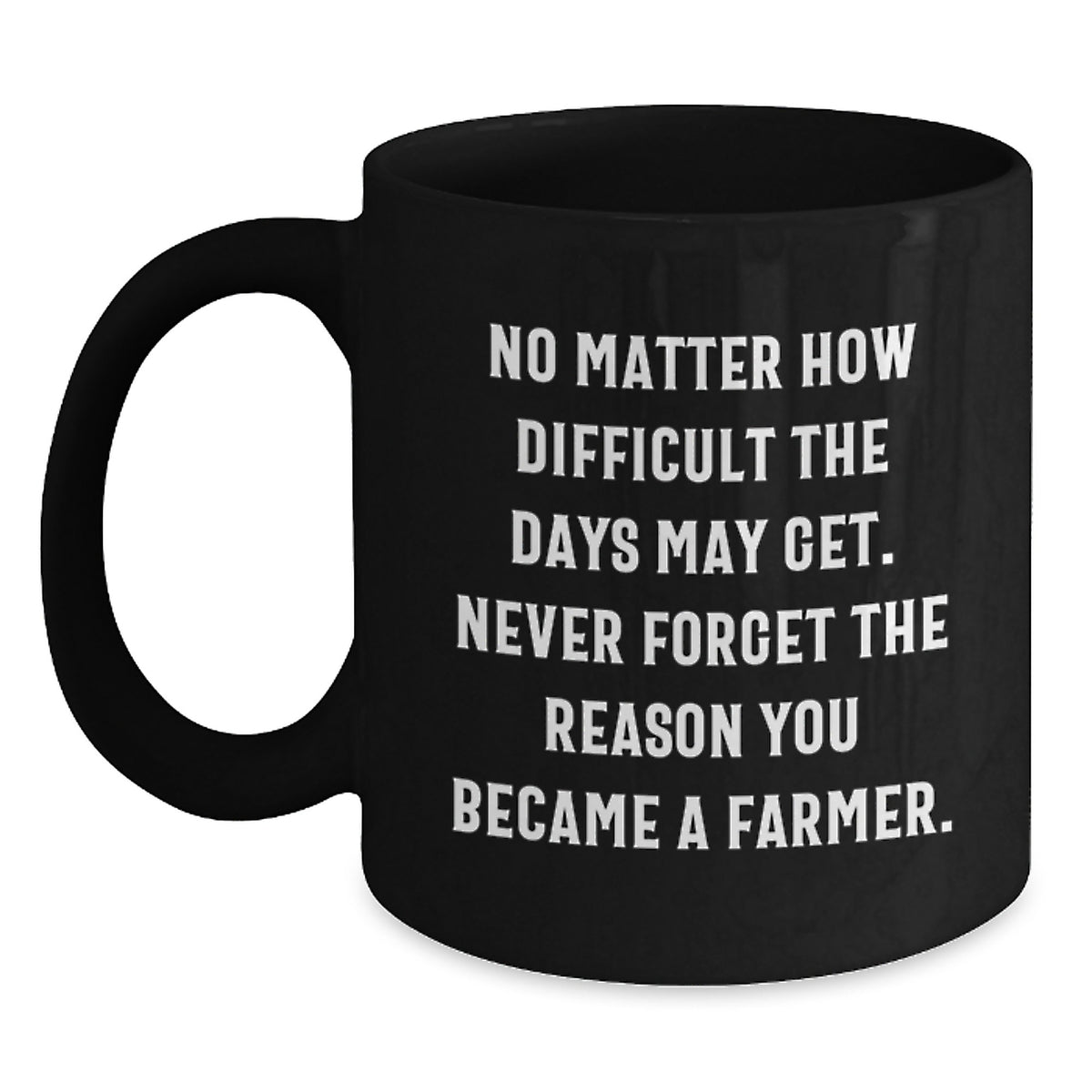Funny Farmer Gifts, Black Coffee Mugs for Christmas Unique Presents, Inspirational Farmer Quotes - Main