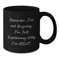 Load image into Gallery viewer, Funny Reporter Christmas Unique Gifts for Friends from a Coffee Lover, Black Coffee Mug - 11oz or 15oz - Microwave and Dishwasher Safe - Additional

