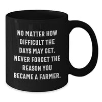 Load image into Gallery viewer, Funny Farmer Gifts, Black Coffee Mugs for Christmas Unique Presents, Inspirational Farmer Quotes - Additional

