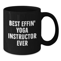 Load image into Gallery viewer, Funny Yoga Instructor Gifts from Friends, Best Effin&#39; Black Coffee Mugs for Men, Unique Christmas Unique Gifts - Additional
