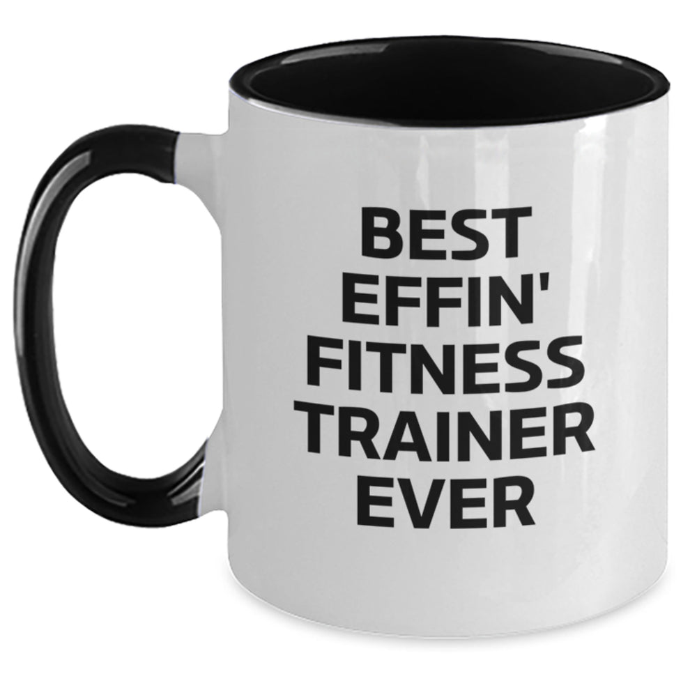 Funny Fitness Trainer Quotes Two Tone Coffee Mugs Gifts from Friends for Men Women Coworkers - Main