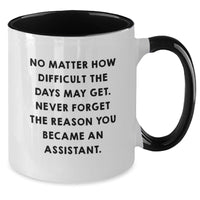 Load image into Gallery viewer, Funny Assistant Gifts, Inspirational Quote Two Tone Coffee Mug, Gifts from Friends to Assistants, Birthday Unique Gifts - Additional
