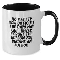 Load image into Gallery viewer, Inspirational Author Quotes Funny Two Tone Coffee Mug Gifts from Friends for Authors Christmas Unique Presents - Additional
