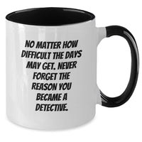 Load image into Gallery viewer, Detective Gifts from Friends for Men - Inspirational Two Tone Coffee Mug for Graduation - Additional
