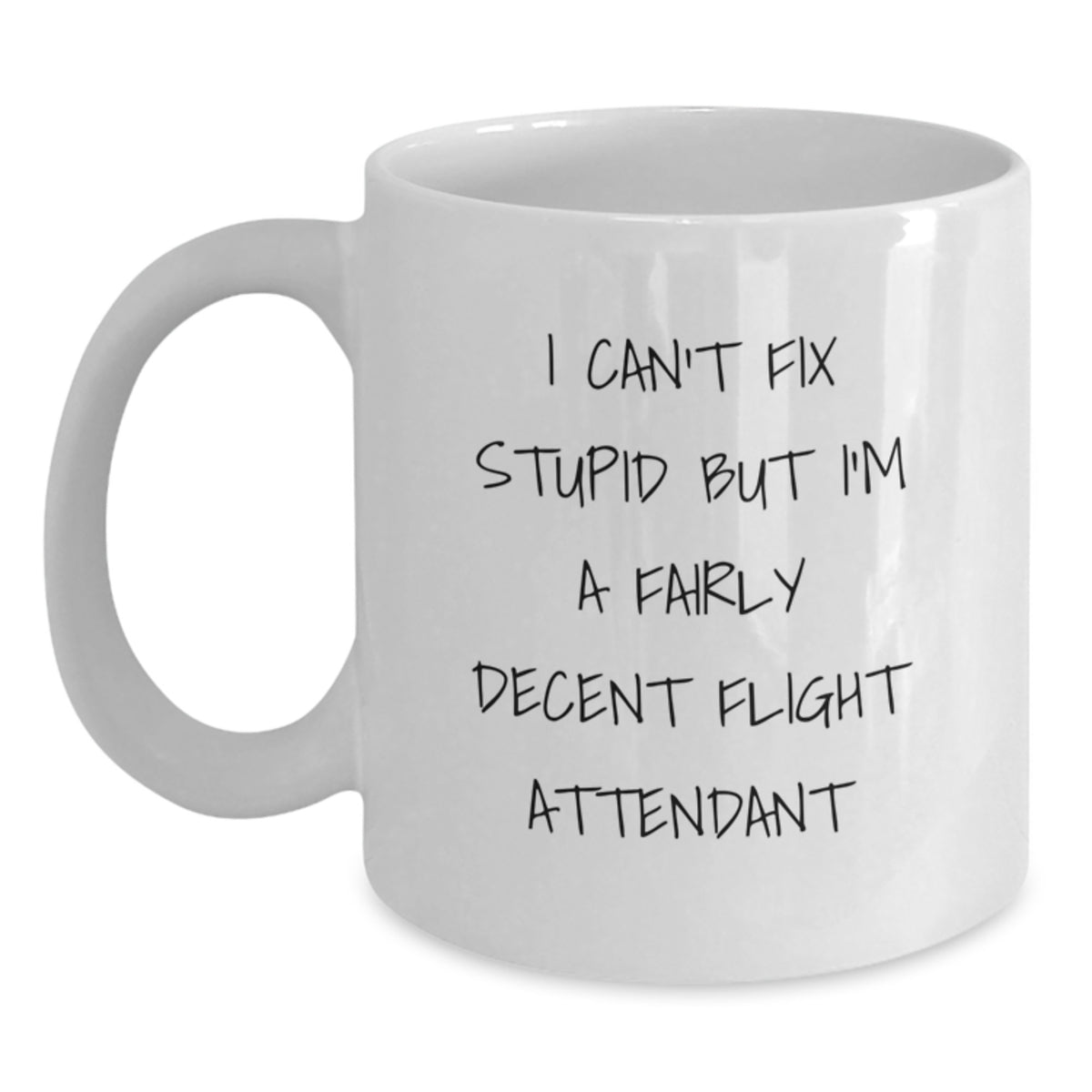 Funny Flight Attendant Gifts from Friends and Family, Unique White Coffee Mugs for Men and Women, Christmas Unique Gifts - Main