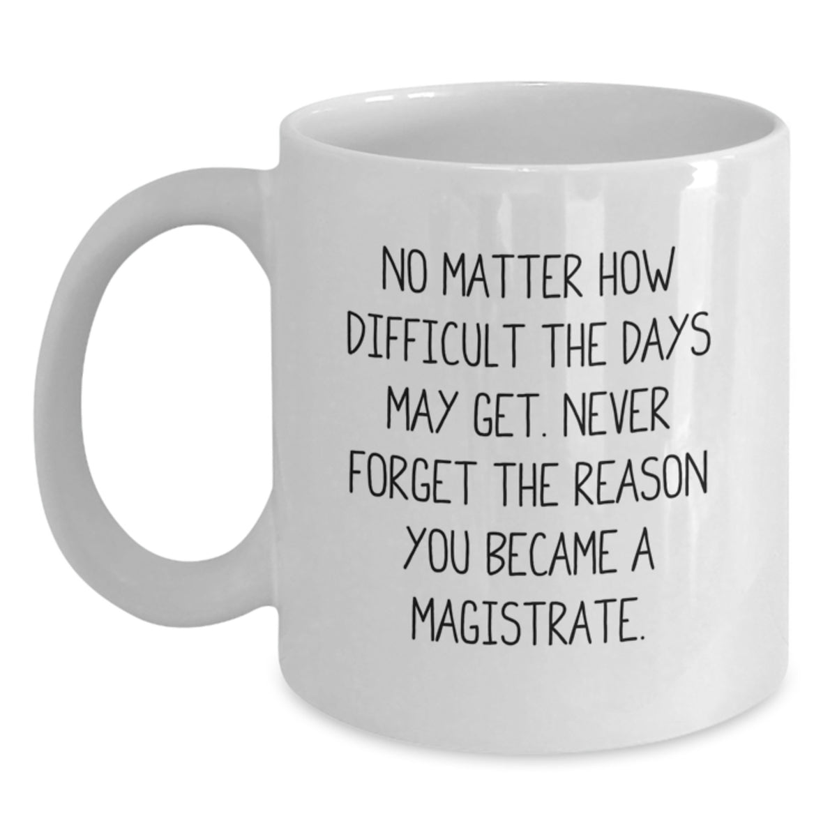 Magistrate Inspiring White Coffee Mug Gifts from Friends to Encourage Never Forget the Reason You Became a Magistrate, Graduation Unique Delights for Her, Him, or Colleagues - Main