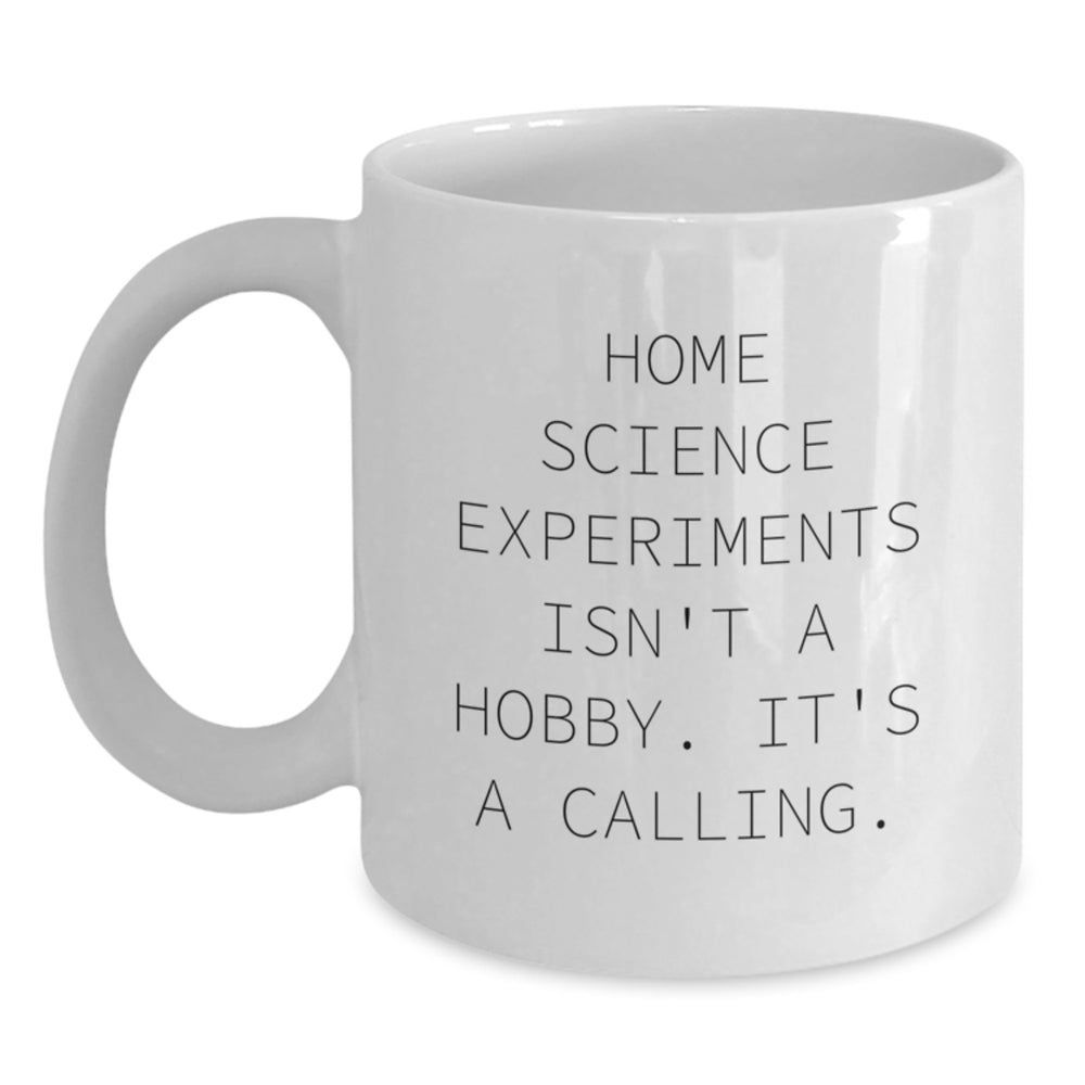Home Science Experiments Christmas Unique Gifts from Friends, Inspirational Home Science Experiments White Coffee Mug, Funny Science Quote - Main