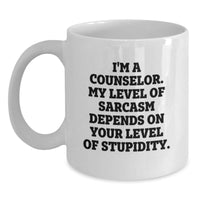 Load image into Gallery viewer, Funny Counselor Gifts for Friends and Family - I&#39;m A Counselor White Coffee Mug - Main

