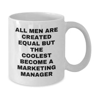 Load image into Gallery viewer, Marketing Manager White Coffee Mug Gifts from Friends for Him, Funny Quote Coffee Mug for Christmas Unique Presents - Additional
