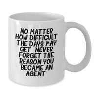 Load image into Gallery viewer, Funny Agent Gifts for Men, Unique White Coffee Mug with Inspirational Quote, Gifts from Friends, Family or Coworkers, Perfect for Christmas - Additional
