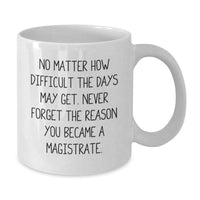 Load image into Gallery viewer, Magistrate Inspiring White Coffee Mug Gifts from Friends to Encourage Never Forget the Reason You Became a Magistrate, Graduation Unique Delights for Her, Him, or Colleagues - Additional
