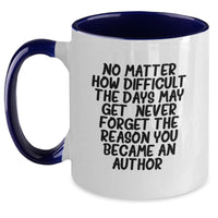 Load image into Gallery viewer, Inspirational Author Quotes Funny Two Tone Coffee Mug Gifts from Friends for Authors Christmas Unique Presents - Main
