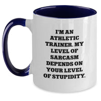 Load image into Gallery viewer, Athletic Trainer Gifts Funny Sarcasm Birthday Two Tone Coffee Mug - Main
