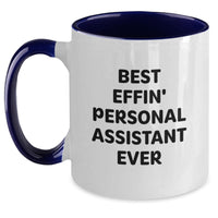 Load image into Gallery viewer, Funny Personal Assistant Gifts from Friends Birthday Unique Mugs Ever, Best Effin&#39; Two Tone Coffee Mug for Men Women Coworkers Family - Main

