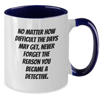 Load image into Gallery viewer, Detective Gifts from Friends for Men - Inspirational Two Tone Coffee Mug for Graduation - Additional

