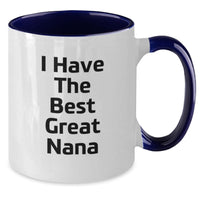 Load image into Gallery viewer, Funny Nana Gifts from Family, Inspirational Two Tone Coffee Mug, &#39;I Have The Best Great Nana&#39; Quote, Christmas Unique Gifts for Nana - Additional
