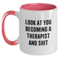 Load image into Gallery viewer, Funny Therapist Two Tone Coffee Mugs Gifts for Men Women Friends from Family - Christmas Unique Presents - Main
