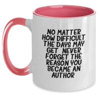 Load image into Gallery viewer, Inspirational Author Quotes Funny Two Tone Coffee Mug Gifts from Friends for Authors Christmas Unique Presents - Main
