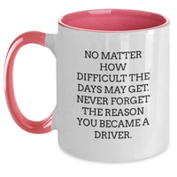 Load image into Gallery viewer, Funny Motivational Driver Gifts from Friends and Family - Two Tone Coffee Mug for Men, Unique Christmas Unique Gifts for Him, Her - Main
