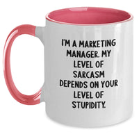 Load image into Gallery viewer, Funny Gift for Marketing Manager, I&#39;m A Marketing Manager Sarcasm Coffee Mug, Christmas Unique Mugs for Friends and Family - Main
