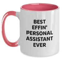 Load image into Gallery viewer, Funny Personal Assistant Gifts from Friends Birthday Unique Mugs Ever, Best Effin&#39; Two Tone Coffee Mug for Men Women Coworkers Family - Main
