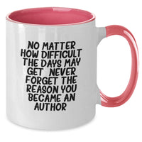 Load image into Gallery viewer, Inspirational Author Quotes Funny Two Tone Coffee Mug Gifts from Friends for Authors Christmas Unique Presents - Additional
