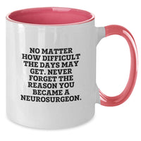 Load image into Gallery viewer, Inspirational Neurosurgeon Gifts from Friends - Funny Motivational Two Tone Coffee Mug for Men and Women - Graduation Unique Gifts - Additional
