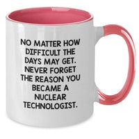 Load image into Gallery viewer, Nuclear Technologist Gifts from Friends - Funny Inspirational Two Tone Coffee Mug for Christmas Unique Gifts for Nuclear Technologist Men Women Family - Additional
