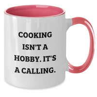 Load image into Gallery viewer, Cooking Enthusiasts Gifts from Friends Funny Two Tone Coffee Mugs - Cooking Isn&#39;t A Hobby. It&#39;s A Calling. for Men Women Birthday - Additional
