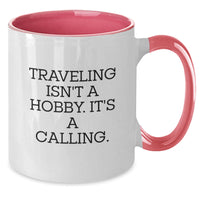 Load image into Gallery viewer, Funny Traveling Quote Two Tone Coffee Mug Gifts from Men for Traveling Lovers Christmas Unique Gifts - Additional
