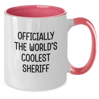 Load image into Gallery viewer, Sheriff Funny Quote Two Tone Coffee Mugs Gifts for Sheriff from Friends - Additional

