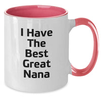 Load image into Gallery viewer, Funny Nana Gifts from Family, Inspirational Two Tone Coffee Mug, &#39;I Have The Best Great Nana&#39; Quote, Christmas Unique Gifts for Nana - Additional
