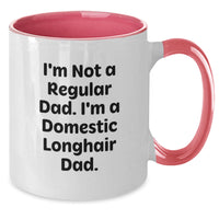 Load image into Gallery viewer, Funny Domestic Longhair Cat Gifts for Men, Gifts from Dad to Son, Two Tone Coffee Mug, Christmas Unique Gifts - Additional
