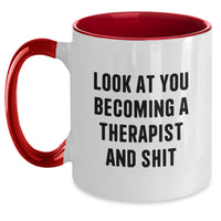 Load image into Gallery viewer, Funny Therapist Two Tone Coffee Mugs Gifts for Men Women Friends from Family - Christmas Unique Presents - Main
