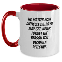 Load image into Gallery viewer, Detective Gifts from Friends for Men - Inspirational Two Tone Coffee Mug for Graduation - Main
