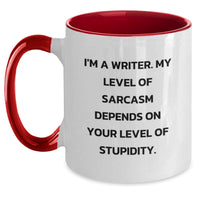 Load image into Gallery viewer, Gifts for Writers, Funny Sarcasm Mug, Christmas Unique Gifts from Friends for Men Women, Two Tone Coffee Mug with Humor Quote - Main
