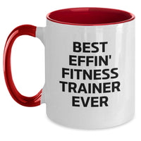 Load image into Gallery viewer, Funny Fitness Trainer Quotes Two Tone Coffee Mugs Gifts from Friends for Men Women Coworkers - Main
