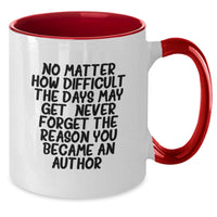Load image into Gallery viewer, Inspirational Author Quotes Funny Two Tone Coffee Mug Gifts from Friends for Authors Christmas Unique Presents - Additional
