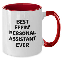 Load image into Gallery viewer, Funny Personal Assistant Gifts from Friends Birthday Unique Mugs Ever, Best Effin&#39; Two Tone Coffee Mug for Men Women Coworkers Family - Additional
