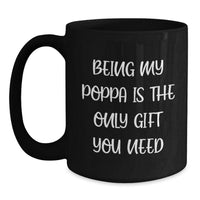 Load image into Gallery viewer, Funny Poppa Black Coffee Mugs Gifts for Men from Family, Unique Christmas Unique Gifts - Main
