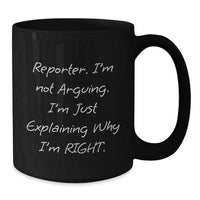 Load image into Gallery viewer, Funny Reporter Christmas Unique Gifts for Friends from a Coffee Lover, Black Coffee Mug - 11oz or 15oz - Microwave and Dishwasher Safe - Additional
