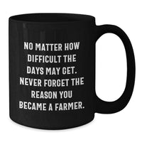 Load image into Gallery viewer, Funny Farmer Gifts, Black Coffee Mugs for Christmas Unique Presents, Inspirational Farmer Quotes - Additional

