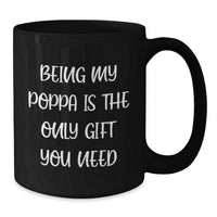 Load image into Gallery viewer, Funny Poppa Black Coffee Mugs Gifts for Men from Family, Unique Christmas Unique Gifts - Additional

