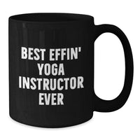 Load image into Gallery viewer, Funny Yoga Instructor Gifts from Friends, Best Effin&#39; Black Coffee Mugs for Men, Unique Christmas Unique Gifts - Additional
