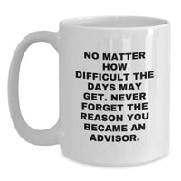 Load image into Gallery viewer, Unique Inspirational Gifts from Friends for Advisor White Coffee Mug 11oz or 15oz Ceramic - Main
