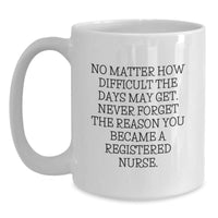 Load image into Gallery viewer, Funny Christmas Unique Gifts for Registered Nurses White Coffee Mug, Inspirational Quote, Gifts from Family to Registered Nurse - Main
