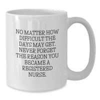 Load image into Gallery viewer, Funny Christmas Unique Gifts for Registered Nurses White Coffee Mug, Inspirational Quote, Gifts from Family to Registered Nurse - Additional
